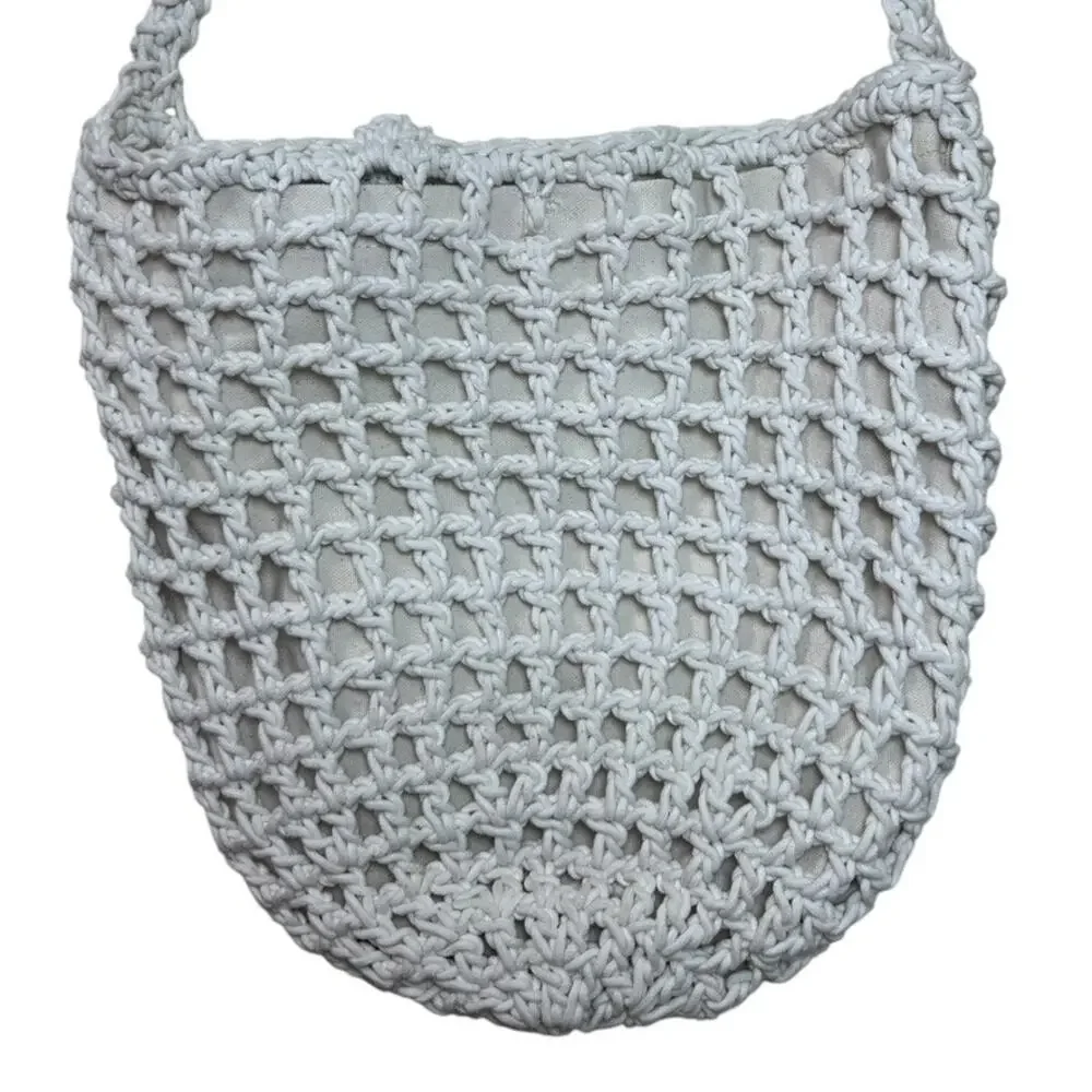 Madewell Women's 'The Crocheted Shoulder Bag' Cross-Body, Knit, White, One-Size